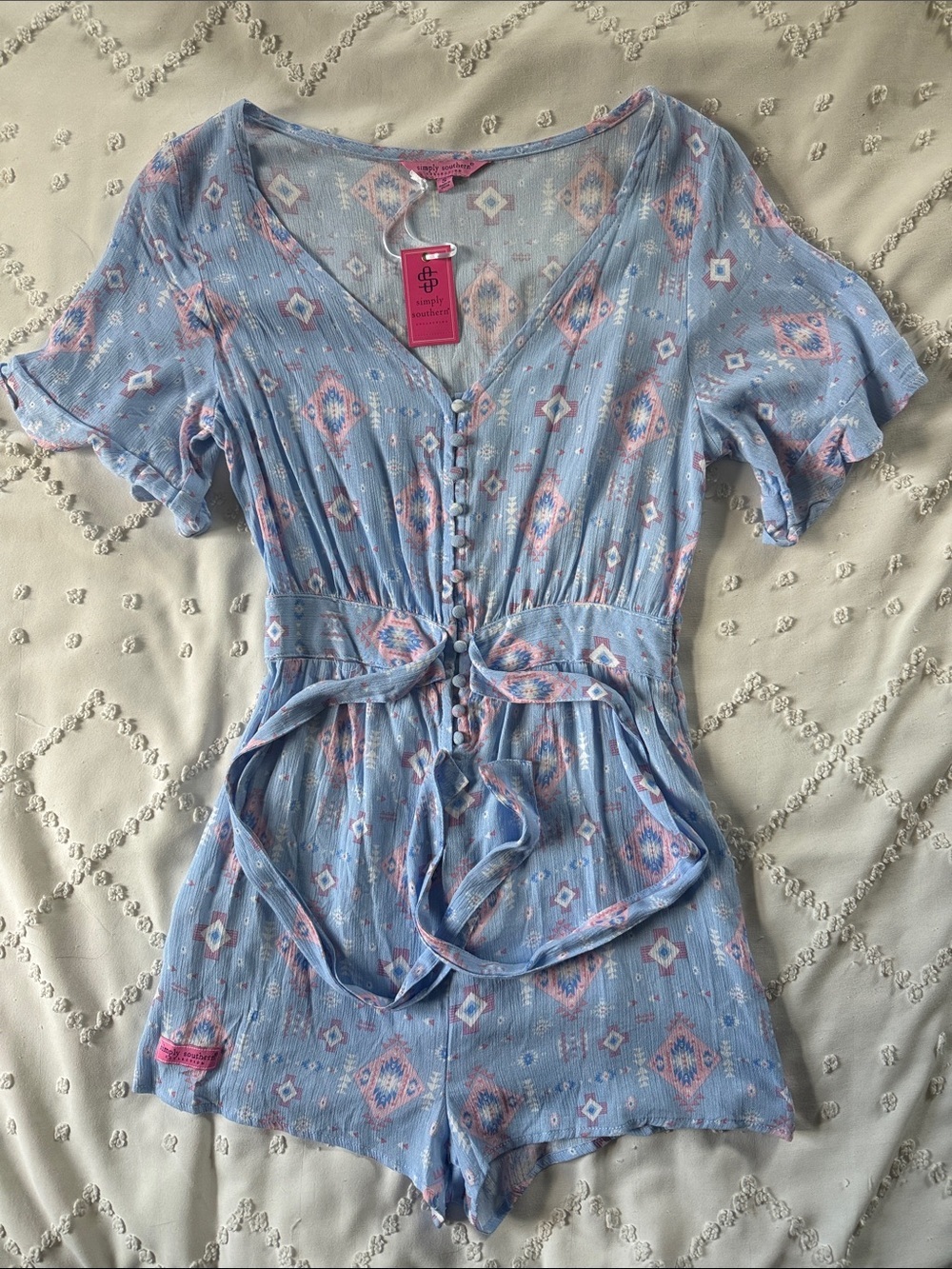 Simply Southern NWT Boho Western Romper Size Small